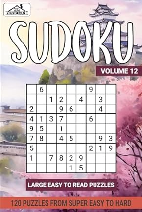 Sudoku Super Easy to Hard Vol 12 Book Cover